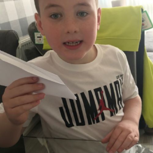 Yesterday we concentrated on learning the time and finished off with Layton learning how to make a paper aeroplane (2)